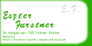 eszter furstner business card